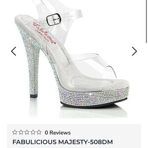 Brand new in box Fabulicious Swarovski rhinestone heels